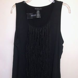 Design History Sleeveless Ruffled Shirt - Size XL